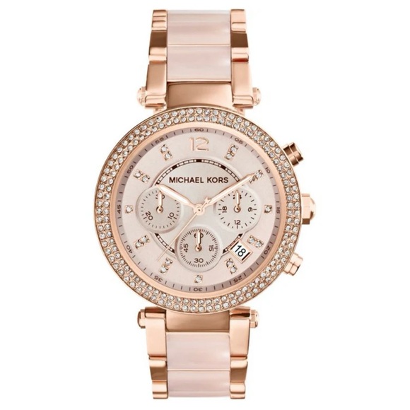 Michael Kors Rose Gold Parker Watch - Picture 2 of 7